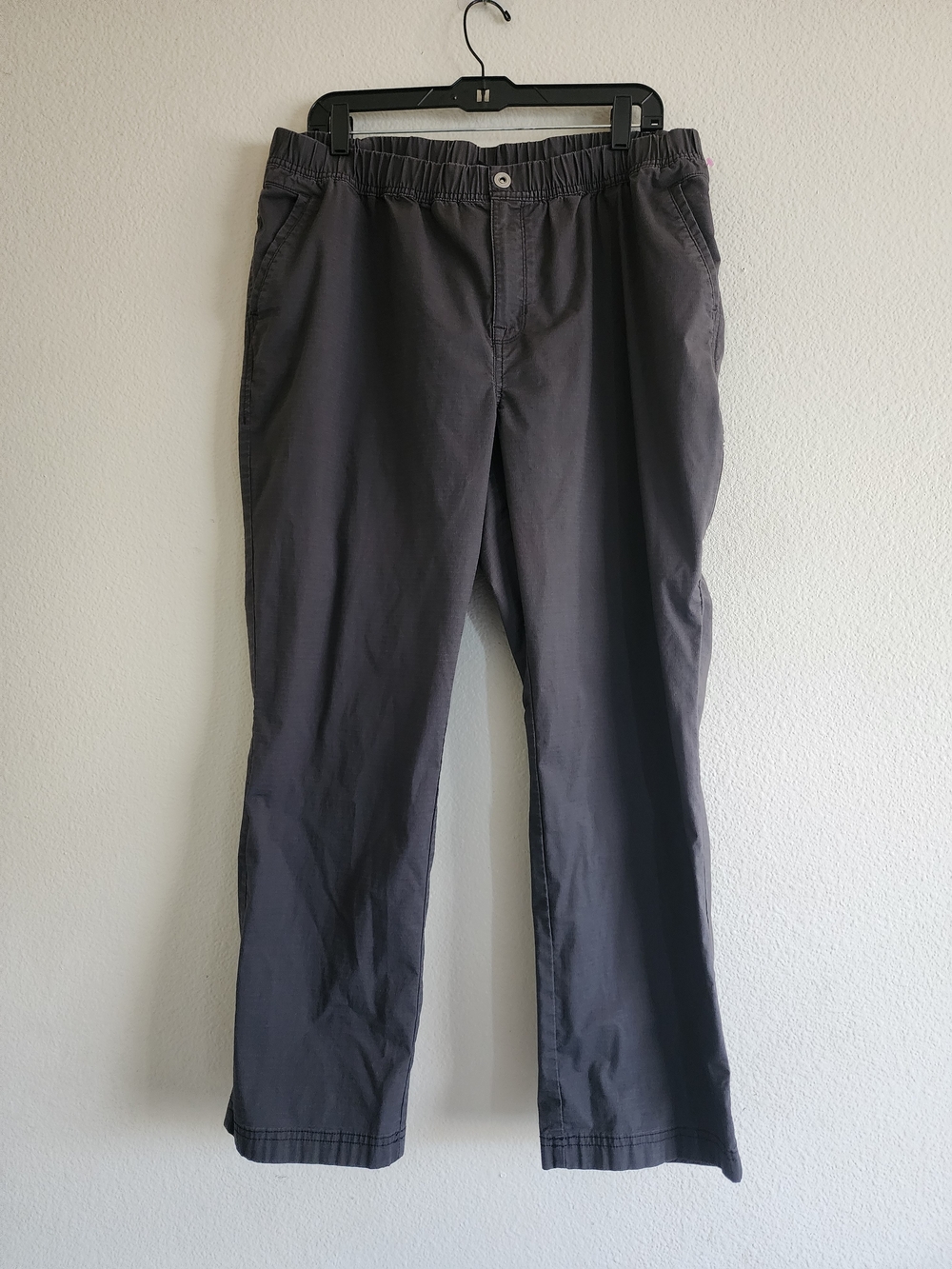 prAna Double Peak Pants Charcoal Grey Plus Size 18W Straight Leg Hiking Trail
